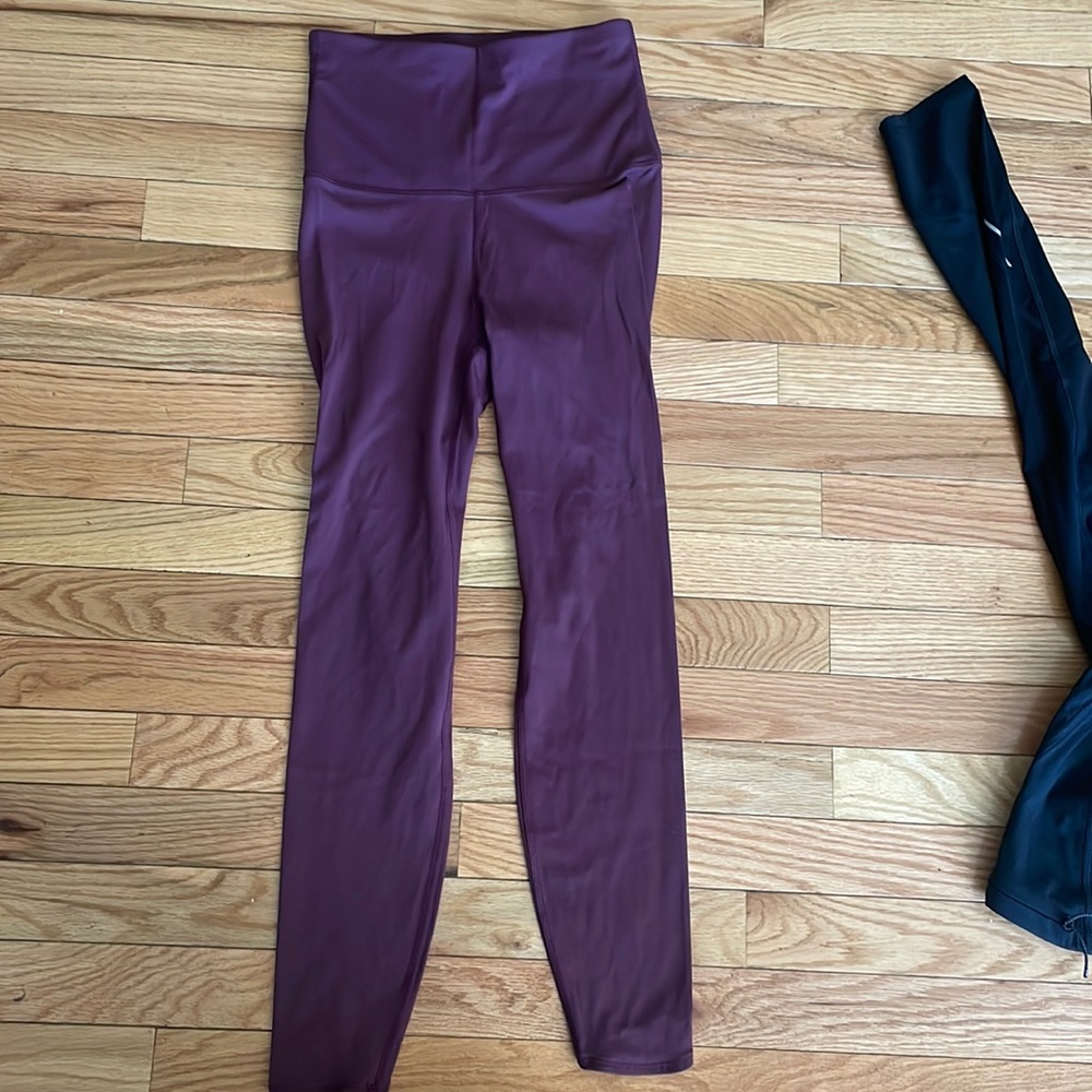 Burgundy workout leggings
